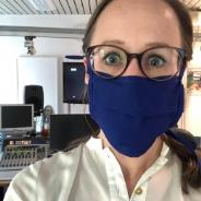 Elena was filming a TV production a<em></em>bout wearing masks for corona prevention....