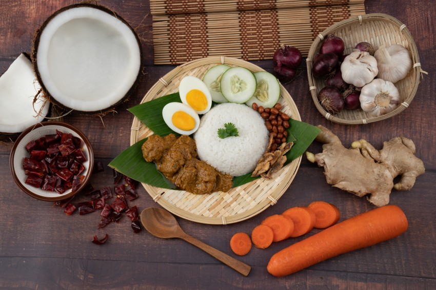 马来西亚进口方便即食婆罗洲仁当椰浆饭