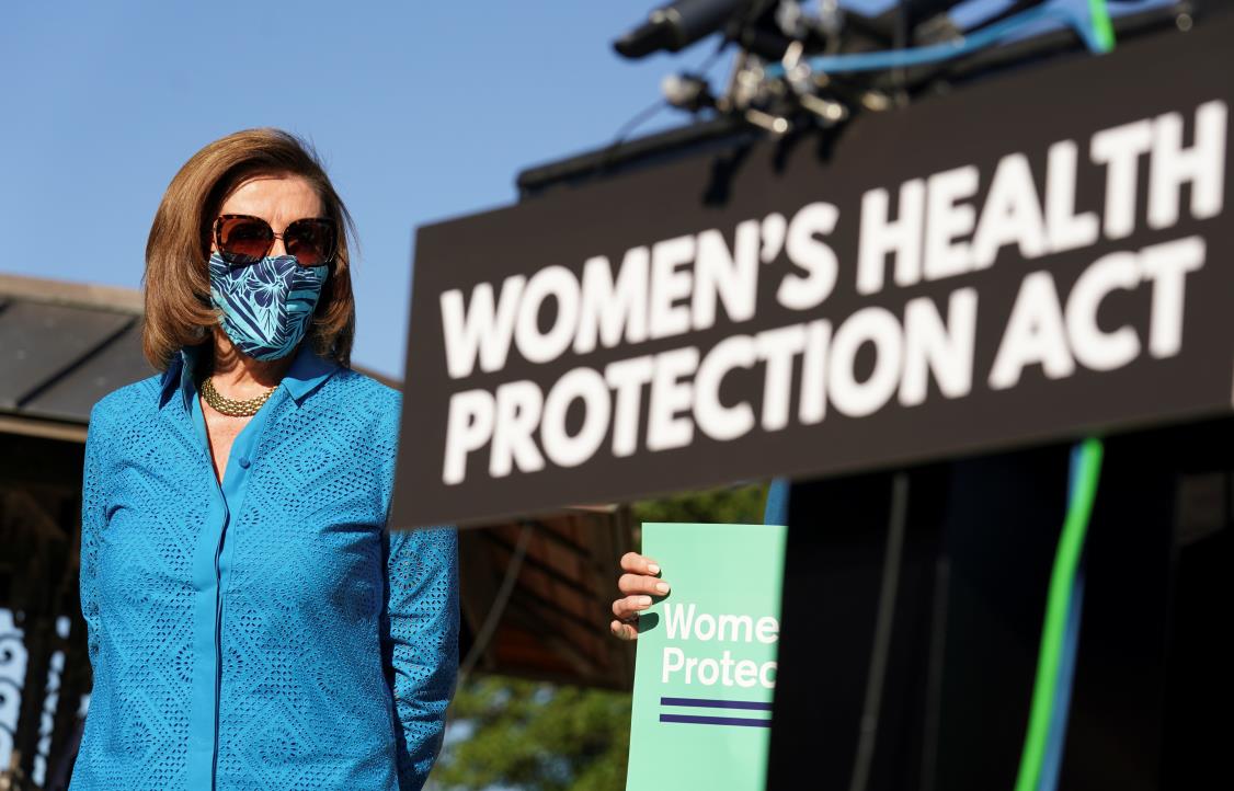 House Speaker Nancy Pelosi (D-CA) listens during a news co<em></em>nference a<em></em>bout the House vote on H.R. 3755, the 