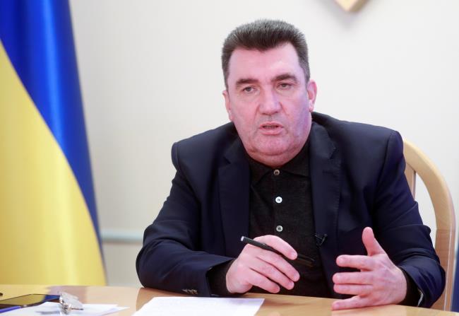 Oleksiy Danilov, secretary of Ukraine's Natio<em></em>nal Security and Defence Council, speaks during an interview with Reuters in Kyiv, Ukraine April 7, 2021. REUTERS/Valentyn Ogirenko