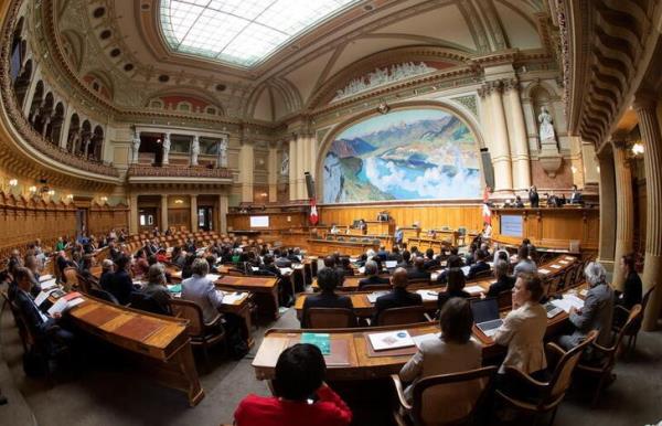 Seneviratne of the ETH Zurich addresses a session of the Swiss federal parliament in Bern