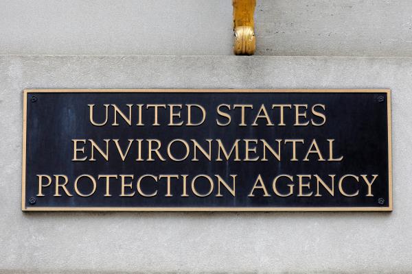 Signage is seen at the headquarters of the United States Enviro<em></em>nmental Protection Agency (EPA) in Washington, D.C.