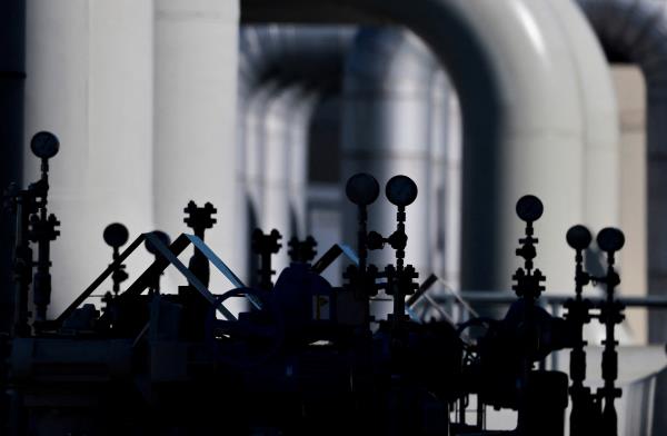Pipes at the landfall facilities of the 'Nord Stream 1' gas pipline in Lubmin