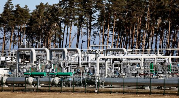 Pipes at the landfall facilities of the 'Nord Stream 1' gas pipline in Lubmin