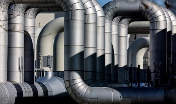 Pipes at the landfall facilities of the 'Nord Stream 1' gas pipline in Lubmin