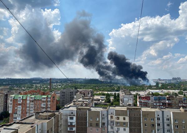 Aftermath of shelling in Donetsk