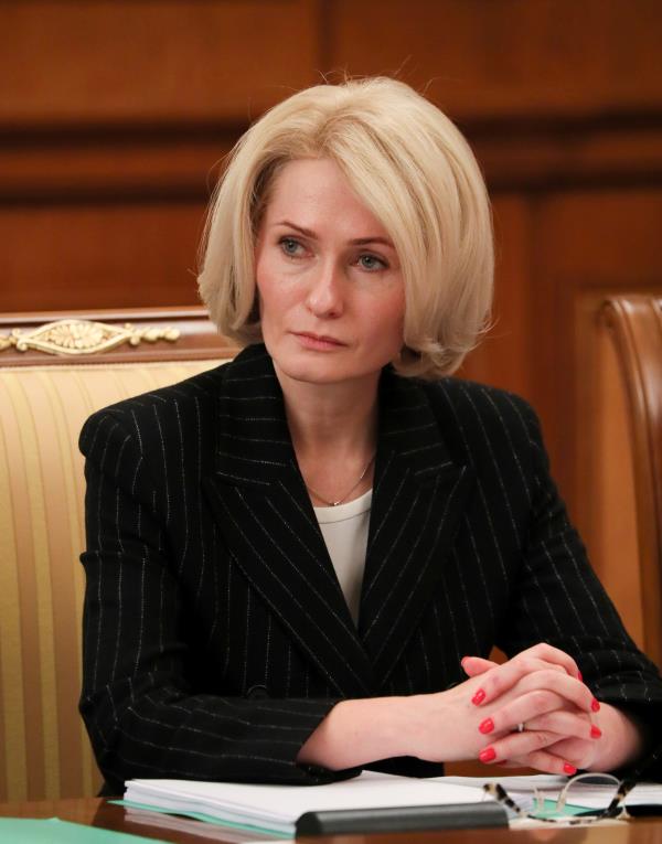 Russian Deputy Prime Minister Viktoria Abramchenko attends a government meeting in Moscow