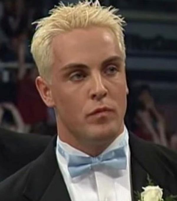 David Flair in his wrestling days, sporting his dad's trademark blond hair