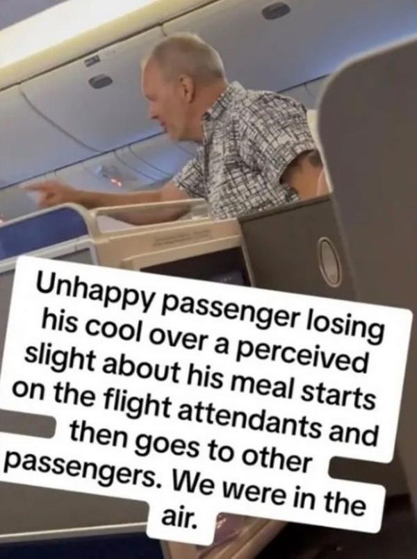 Berating members of the plane cabin crew left them no choice but to land