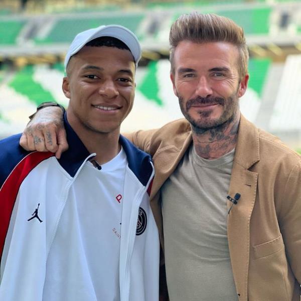 Beckham, 48, recently returned to Paris to catch up with PSG's current crop of stars