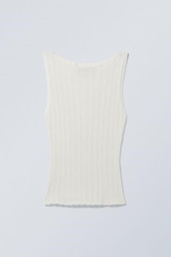 boatneck pointelle top