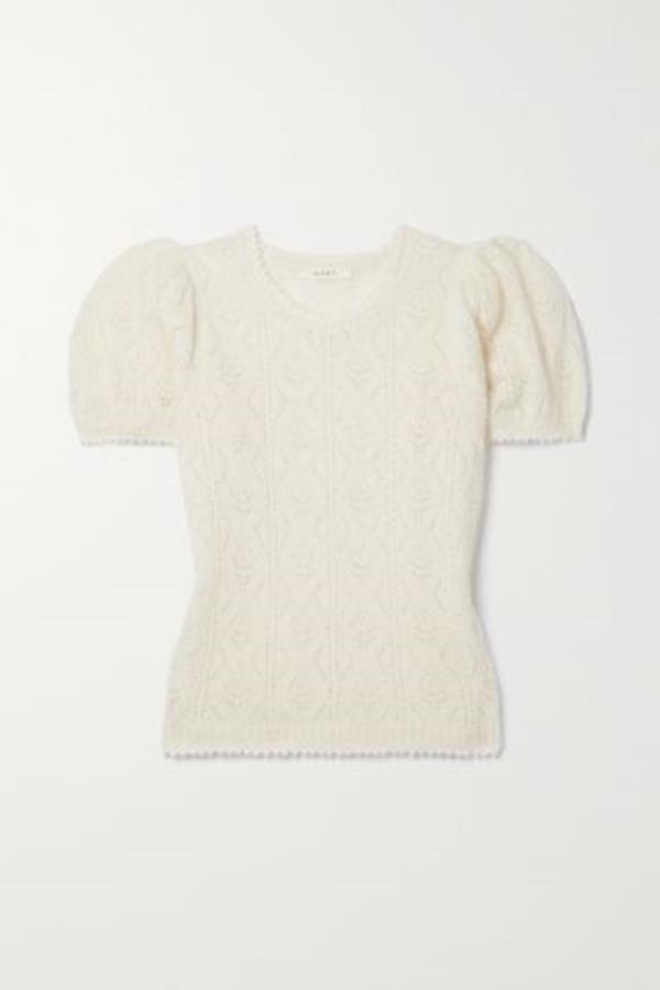 Carena Pointelle-Knit Alpaca-Blend Top