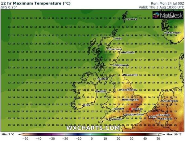 UK weather maps show exact date Brits will bask with hottest day in weeks coming