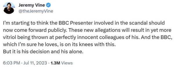He claimed the BBC is "on its knees"