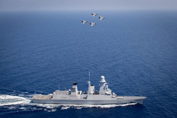 French Navy's Destroyer Co<em></em>nducts Exercise With Rafales In Eastern Mediterranean