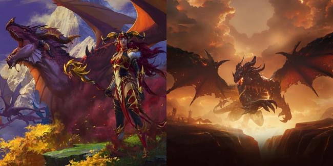 World of Warcraft Drago<em></em>nflight and Cataclysm Classic main images.