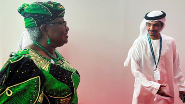 Director-General of the World Trade Organization Ngozi Okonjo-Iweala arrives to attend the opening of the WTO ministerial meeting in Abu Dhabi, United Arab Emirates, February 26, 2024. REUTERS/Emma Farge

