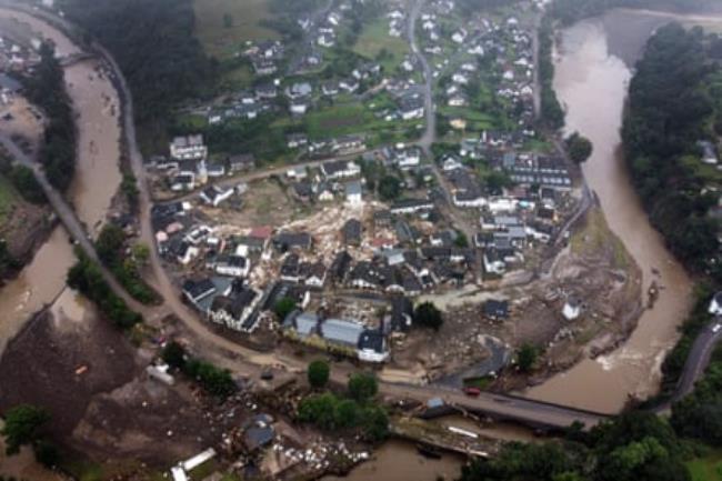 Flood damage at the Meyer-Näkel winery in Dernau, Germany