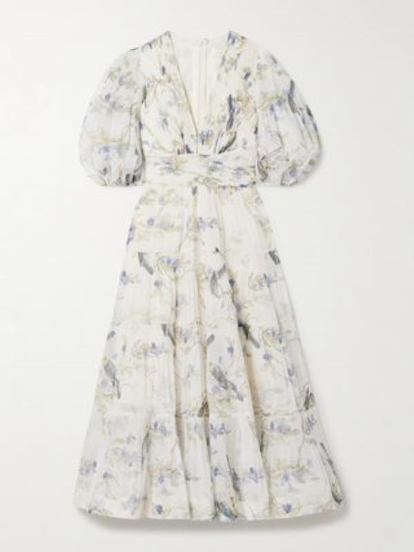 + Net Sustain Natura Floral-Print Crepe De Chine Maxi Dress