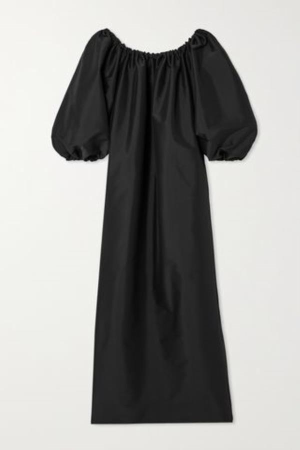 Bobby Gathered Taffeta Maxi Dress