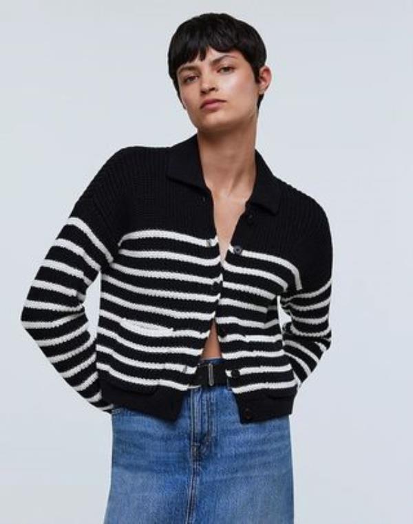 Striped Madewell cardigan