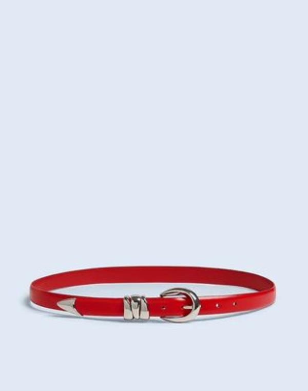 Chunky text<em></em>areal Leather Belt