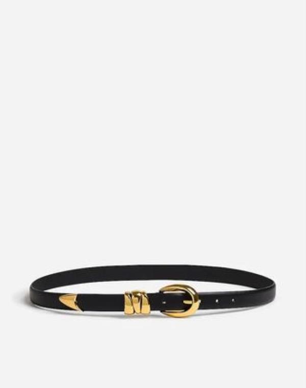 Chunky text<em></em>areal Leather Belt
