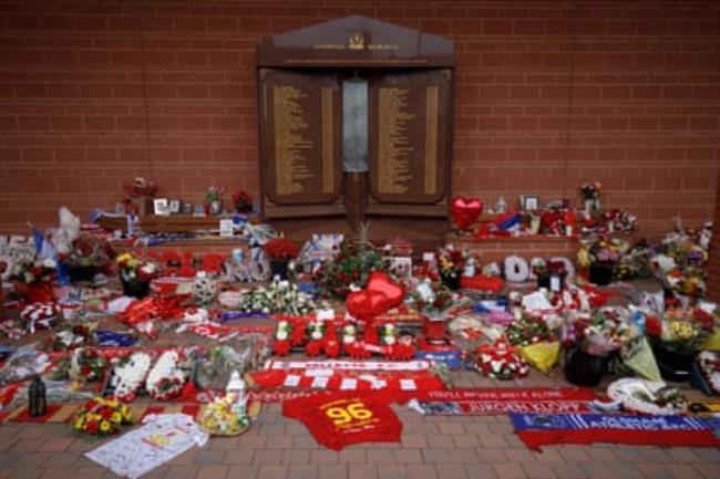 The Hillsborough memorial at Anfield, pictured in 2019.