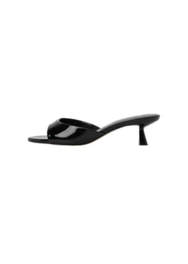 Patent Leather Effect Heeled Sandal - Women