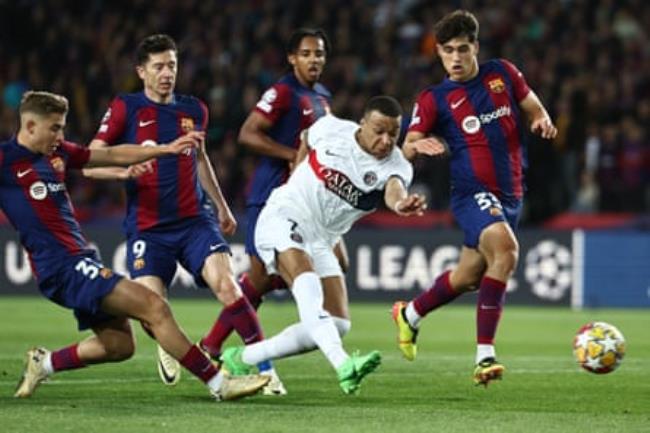 Four Barcelona players cannot stop Kylian Mbappé putting the tie to bed and PSG into the Champio<em></em>nsLeague semi-finals.