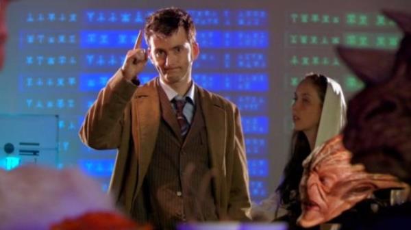 David Tennant saluting in Doctor Who
