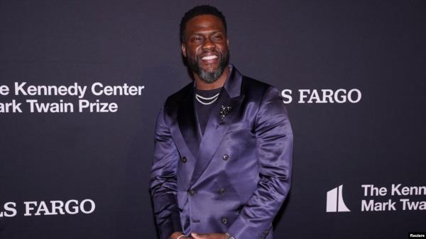 Comedian Kevin Hart receives the 25th Mark Twain Prize for American Humor at the John F. Kennedy Center for the Performing Arts in Washington