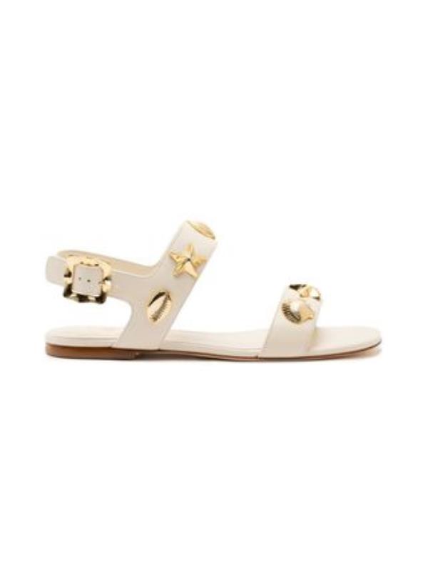 Madison Flat in Ivory Leather