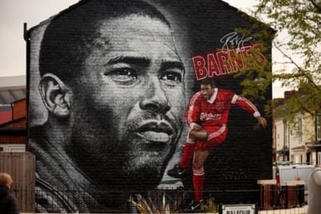 The John Barnes mural near Anfield.