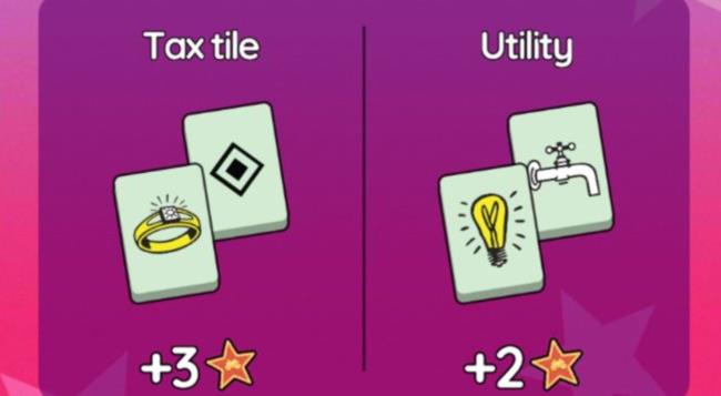 Tax and Utility Tiles in Mo<em></em>nopoly Go.