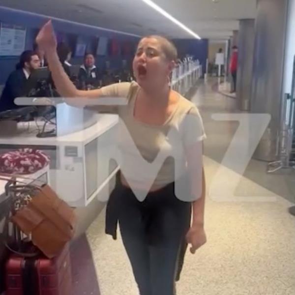 The woman had apparently been drinking and missed her flight, and wanted to be rebooked