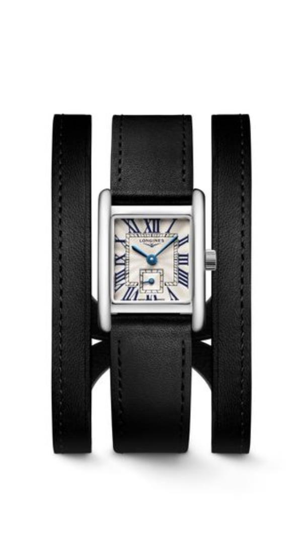 Lo<em></em>ngines mini dolcevita watch with black double straps
