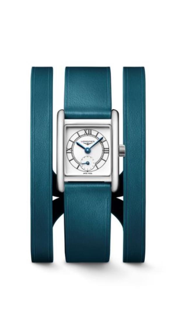 Lo<em></em>ngines teal green watch with double straps