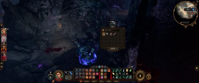 Baldur's Gate 3: An image of the loot screen for the Bulette.
