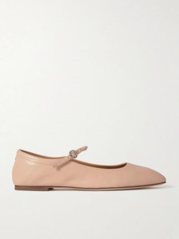 Uma Leather Mary Jane Ballet Flats