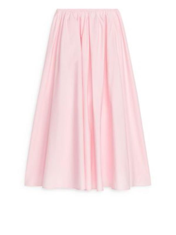 A-Line Cotton Skirt - Pink - Arket Gb