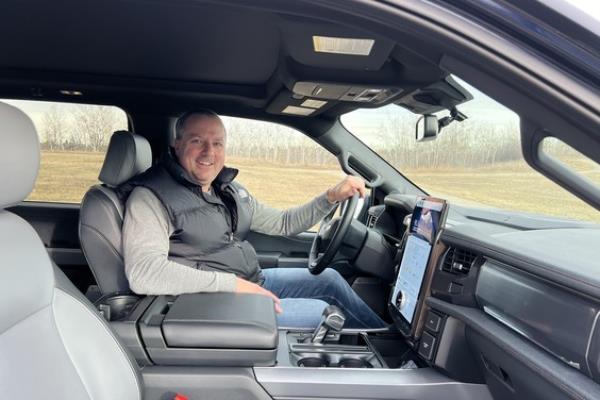 Before picking up the 2023 F-150 Lightning for testing, Chris Braun had spent five hours driving a 2023 Ford F-150 gas-powered Lariat. He found the Lightning just as comfortable to drive, and far more quick.