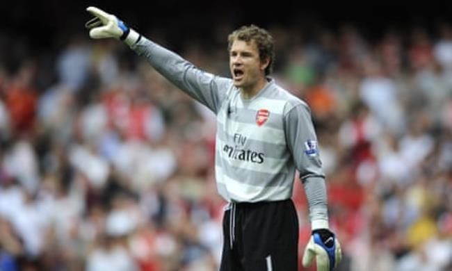 Jens Lehmann playing for Arsenal in 2008