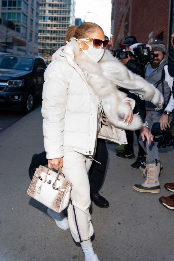 J.Lo was snapped on a separate outing in New York back in 2020 toting the eye-wateringly expensive accessory. 