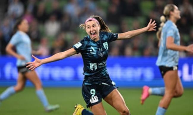 Sydney FC’s Shea Co<em></em>nnors celebrates her winning goal in the A-League Women Grand Final.