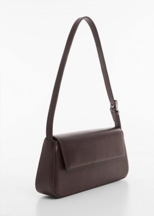 Leather Shoulder Bag With Buckle - Women