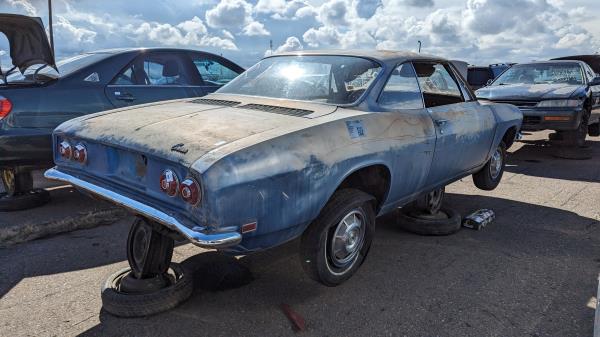 76 - 1968 Chevrolet Corvair in Colorado wrecking yard - photo by Murilee Martin