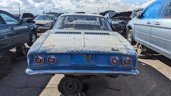 79 - 1968 Chevrolet Corvair in Colorado wrecking yard - photo by Murilee Martin