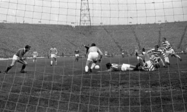 Celtic and Rangers in action at Hampden Park in 1966.