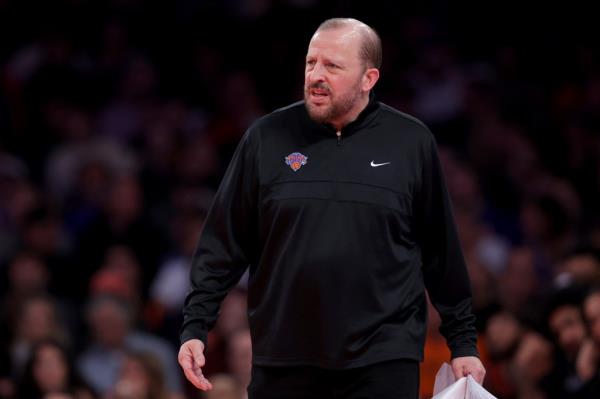Tom Thibodeau looks on during the Knicks-Hawks game on Dec. 11, 2024. 